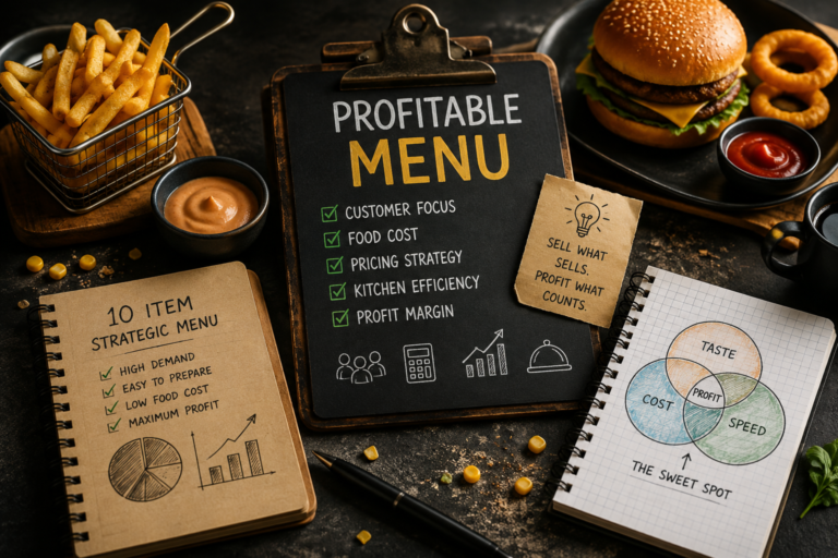 Profitable restaurant menu planning with food costing and portion control