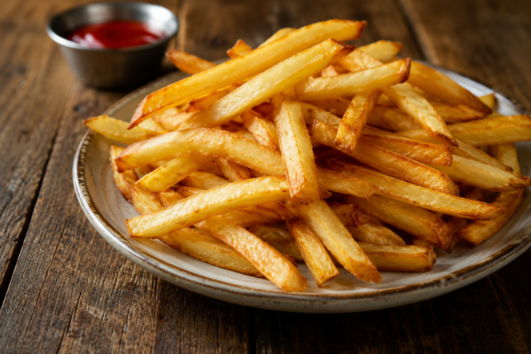 Why do French fries get crispy? Learn the food science behind crispy fries, including potato choice, starch, moisture, oil temperature and double frying.