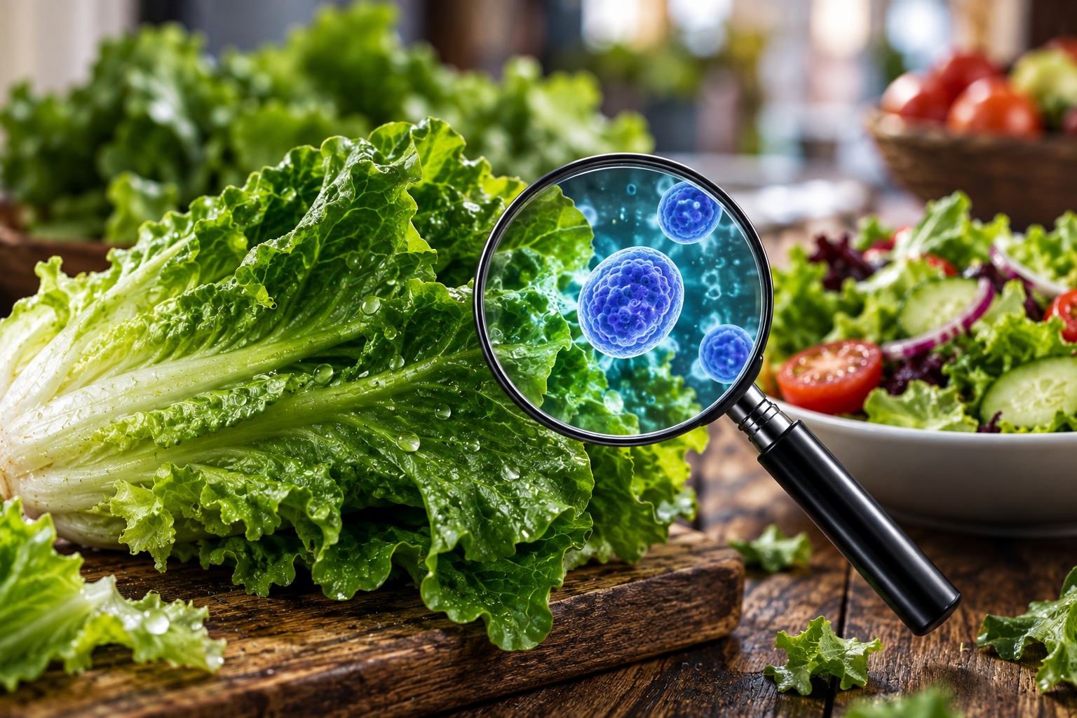 Cyclospora lettuce outbreak and restaurant salad food safety