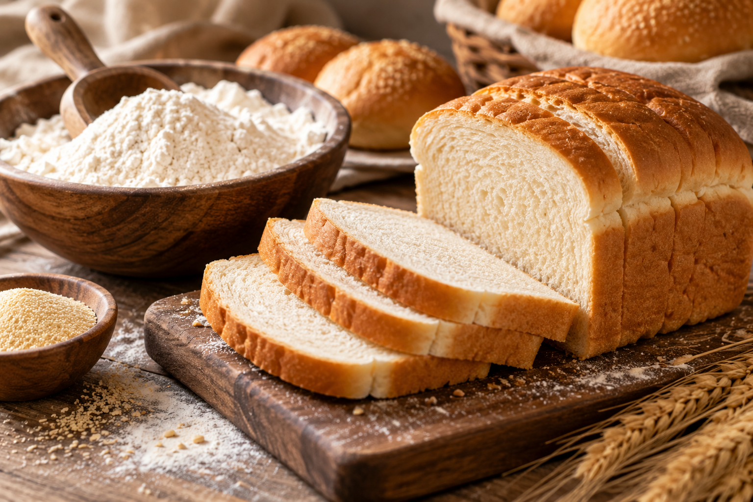 Azodicarbonamide in food with fresh bread, flour and commercial baking ingredients